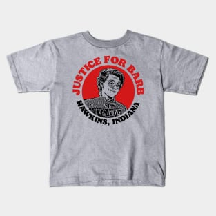 Justice for Barb - Barbara Holland Stranger Things Vintage 80s Protest Seal Kids T-Shirt